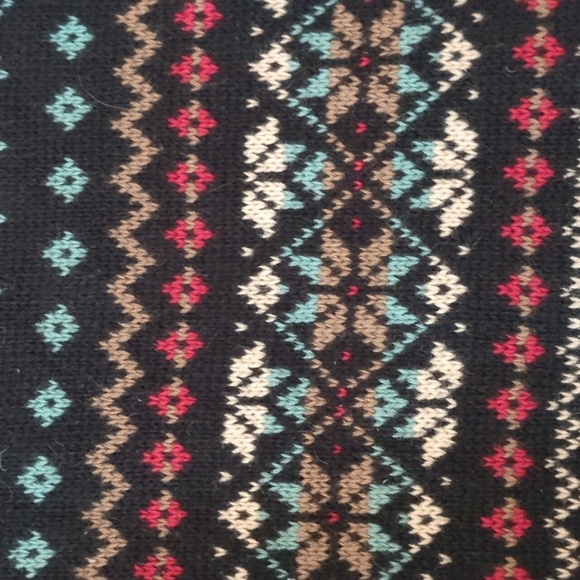 Nomadic Traders ramie cotton mix Fair Isle Grandpa front zipper pullover - Picture 9 of 10